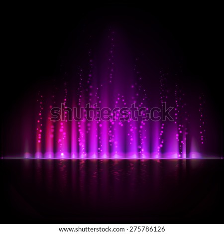 Violet aurora light. Shiny Abstract vector backgrounds.