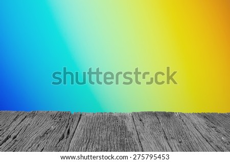 old wood and Colorful abstract for background usage