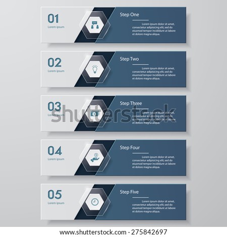 Design clean number banners template/graphic or website layout. Vector