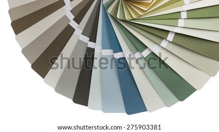 color palette guide for exterior works isolated on white background