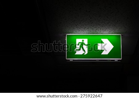 Fire escape sign Royalty-Free Stock Photo #275922647
