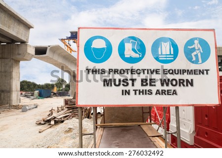 Safety Signage at construction site