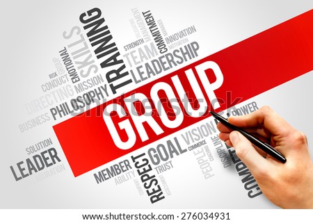 GROUP word cloud, business concept