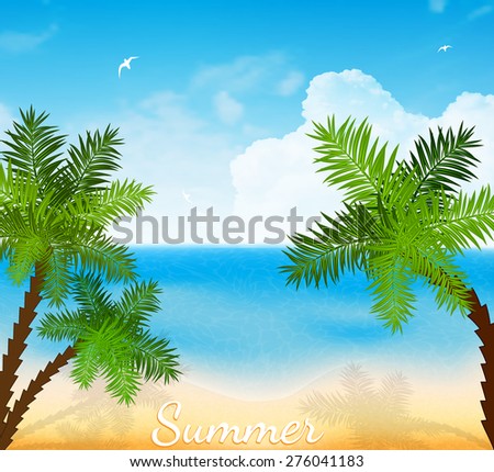 vacation on beach background