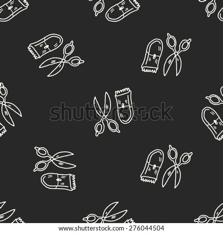 doodle pet grooming seamless pattern background