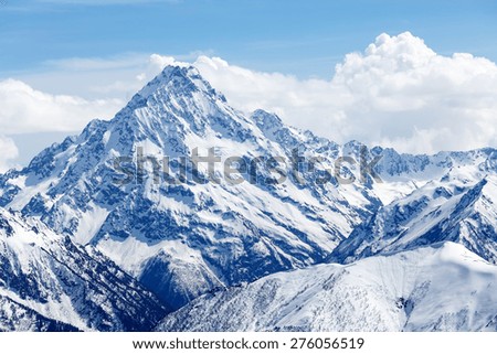 Russia, Caucasus, district of the settlement Arkhyz, mountain top Pshish. Royalty-Free Stock Photo #276056519