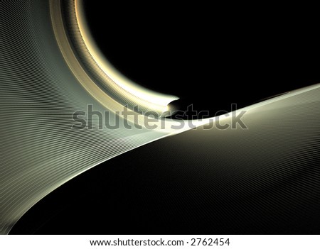 abstract wavy design element on black background