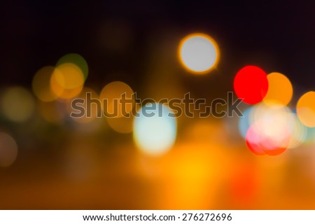 Color of defocused bokeh lights background