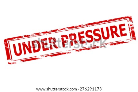 Rubber stamp with text under pressure inside, vector illustration
