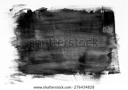 black watercolor painting texture on white background Royalty-Free Stock Photo #276434828