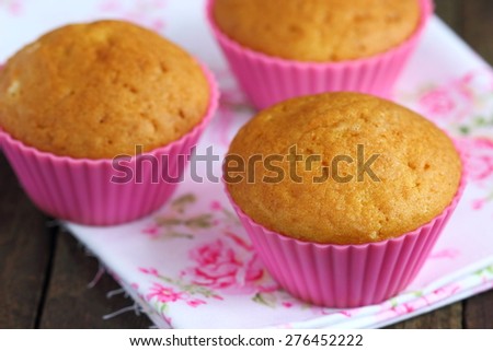 Homemade vanilla muffins