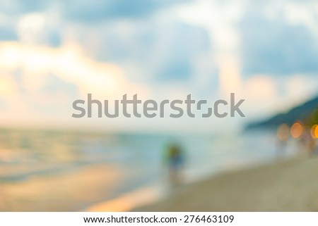 Summer holidays background - beach and sea, softfocused