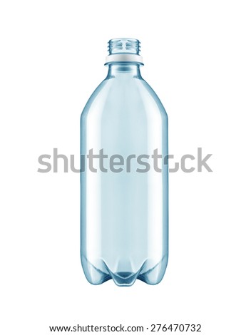 Empty plastic bottle isolated on white Royalty-Free Stock Photo #276470732