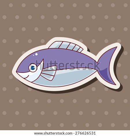 fish cartoon , cartoon sticker icon