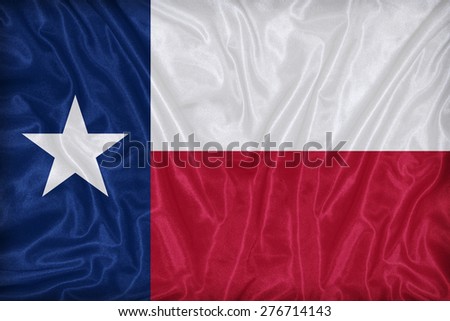 Texas flag on fabric texture,retro vintage style