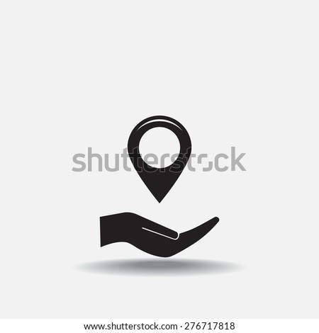 Map pointer flat icon, vector illustratio