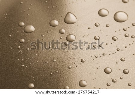 Oil drops on a pan