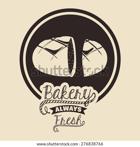 Bakery design over beige background, vector illustration