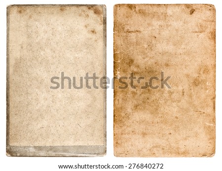 Grunge used paper background. Vintage photo frame isolated on white. Scrapbook objects.