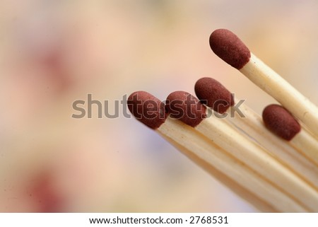 picture of matches: flame burning