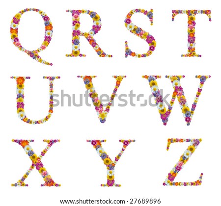 alphabet of flowers