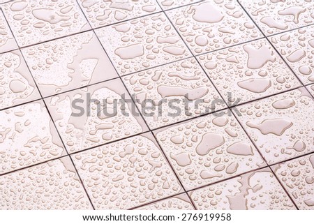 Wet Floor Square Tile Royalty-Free Stock Photo #276919958