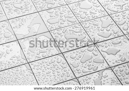 Wet Floor Square Tile Royalty-Free Stock Photo #276919961