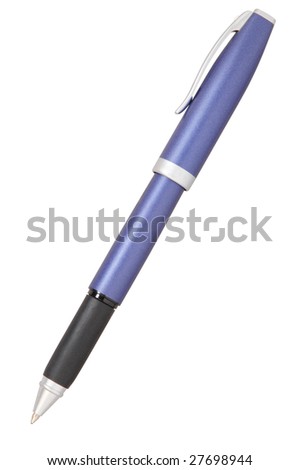 isolated ball-point pen with clipping paths
