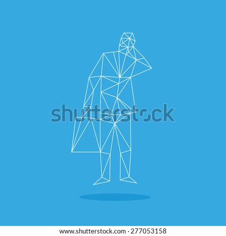 Abstract business man, vector illustration