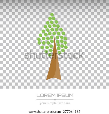 Abstract Creative concept vector image logo of tree for web and mobile applications isolated on background, art illustration template design, business infographic and social media, icon, symbol.