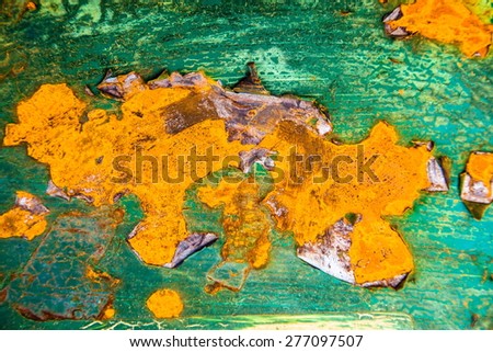 abstract corroded colorful wallpaper grunge background iron rusty artistic wall peeling paint. Please visit my gallery to find more similar photos.