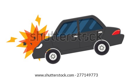 car accident crash illustration vector