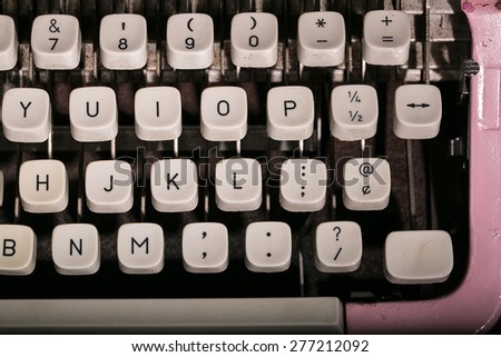 Close up of an antique typewriter