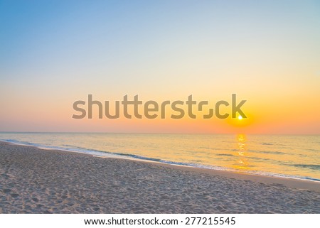 Sunrise on the beach - vintage filter