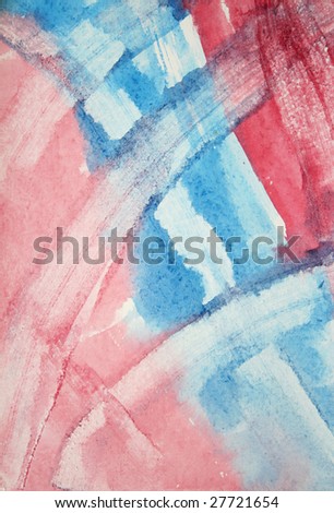 Abstract watercolor background with colorful different layers on paper texture