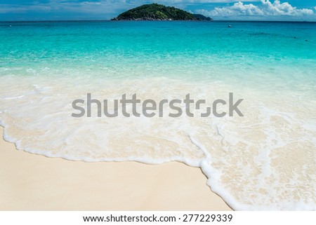 Beautiful tropical similan island white beach -  Thailand