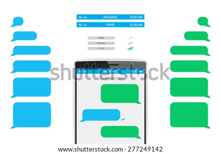 Message Phone Template Royalty-Free Stock Photo #277249142