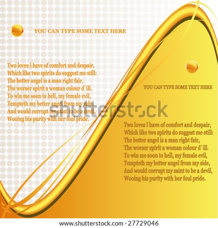 Yellow background composition. Vector illustration