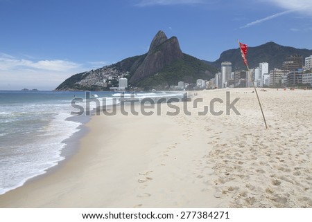 Ipanema beach in Rio de Janeiro Brazil