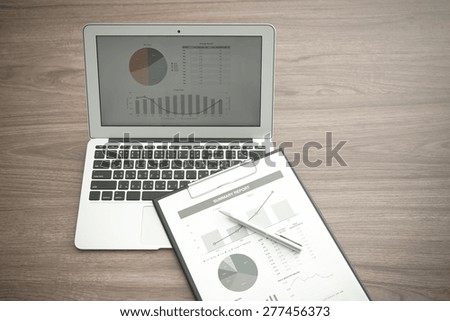Showing business and financial report. Accounting