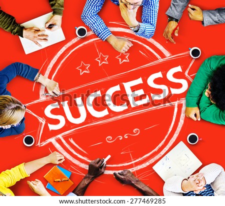 Success Achievement Business Banner Badge Concept