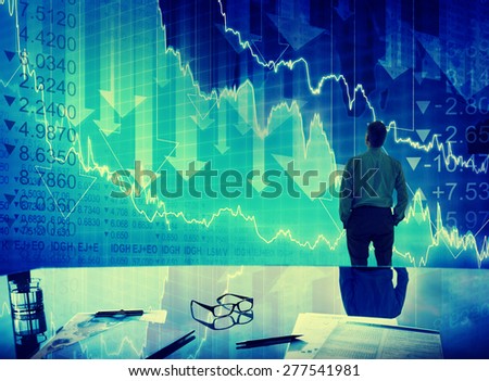 Businessman Stock Market Crisis Crash Finance Concept
