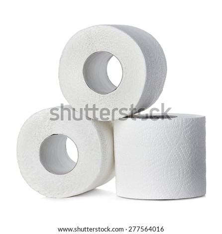 Toilet paper isolated on white