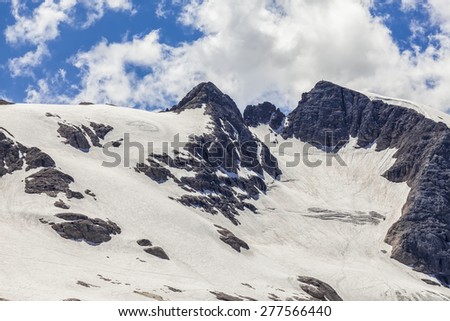 Alpine landscape - snow in summer