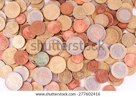 Picture of a Business Money Concept , European Euro Currency Texture