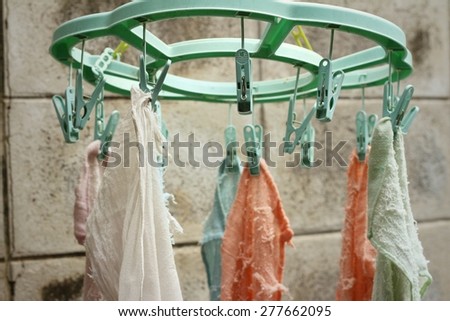 Cloth Hanger dry out outside the house.