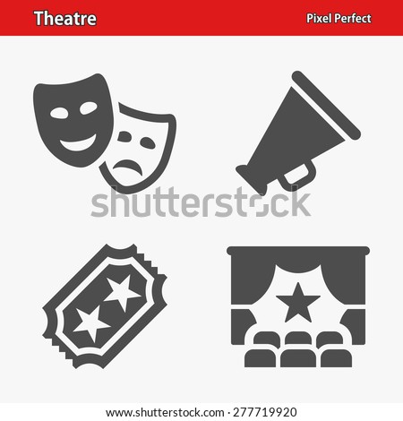 Theatre Icons. Professional, pixel perfect icons optimized for both large and small resolutions. EPS 8 format. Designed at 32 x 32 pixels. Royalty-Free Stock Photo #277719920