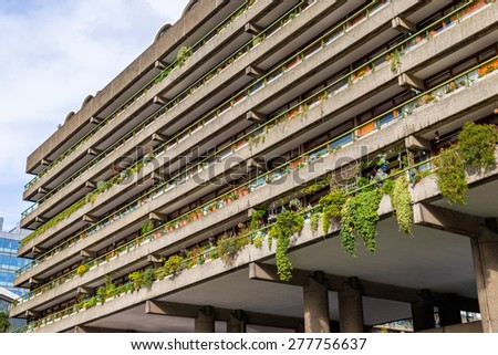 Lakeside terraces in Barbican Complex - London, England