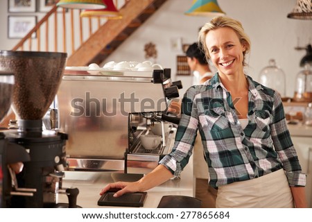 Cafe staff at work Royalty-Free Stock Photo #277865684