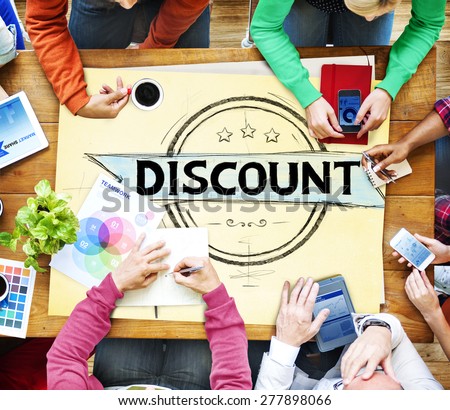 Discount On Sale Cheap Price Products Promotion Concept